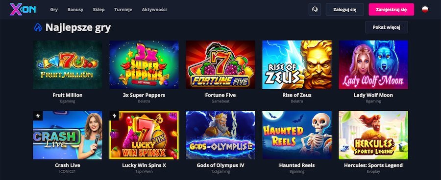 Spielautomaten und Spiele im Xon Bet Casino - über 2000 Slots